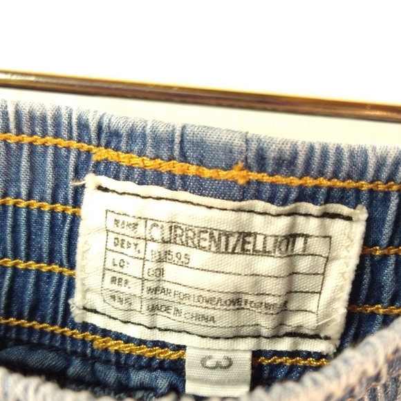 Current/Elliott L(3) Drawstring Cropped Lounge Trouser Cascade Chambray - Picture 4 of 4